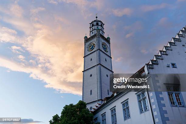 germany, baden-wuerttemberg, ravensburg, blaserturm and weigh house - ravensburg stock pictures, royalty-free photos & images