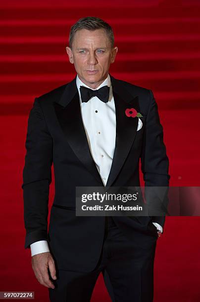 Daniel Craig arriving at the world premiere of James Bond film Spectre at the Royal Albert Hall in London.