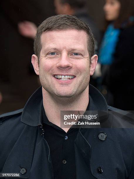 Dermot O' Leary arriving at the Burberry Prorsum show at the London Collections: Men AW15 in London.