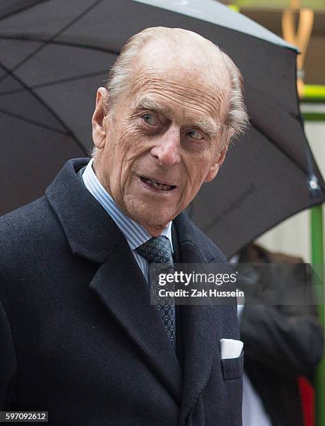 Prince Philip, Duke of Edinburgh visits the Metroline Tramline Extension in Birmingham