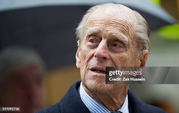 Prince Philip, Duke of Edinburgh visits the Metroline Tramline Extension in Birmingham