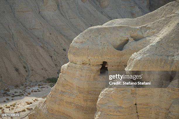 israel, caves of qumran in the judean desert - qumran stock pictures, royalty-free photos & images