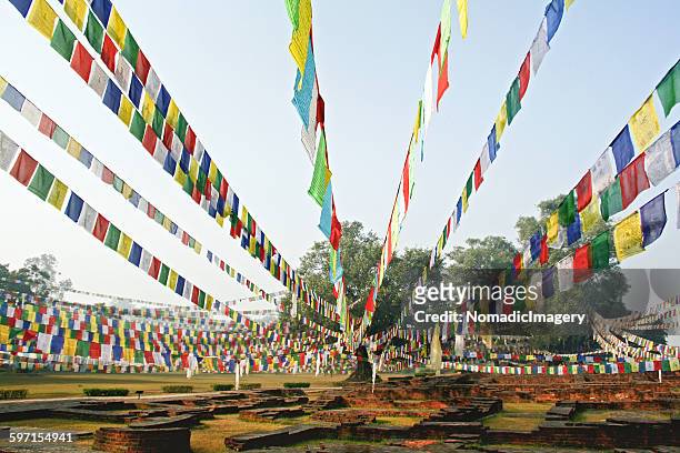 birthplace of the buddha - lumbini nepal stock-fotos und bilder