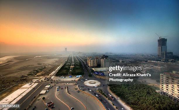 a rise of the new city - karachi stock pictures, royalty-free photos & images