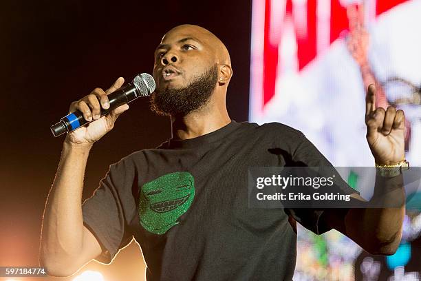 Comedian Mario Pleasant performs during Lil Weezyana at Champions Square on August 27, 2016 in New Orleans, Louisiana.