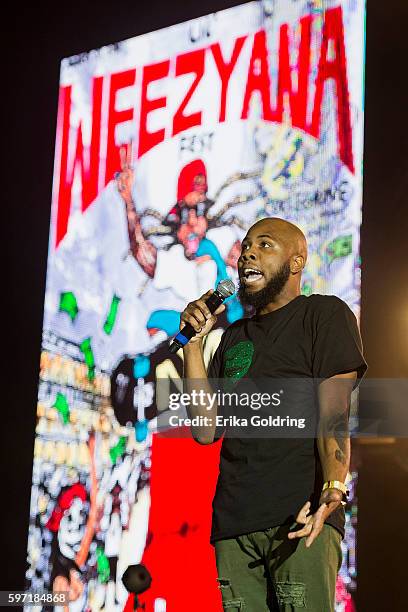 Comedian Mario Pleasant performs during Lil Weezyana at Champions Square on August 27, 2016 in New Orleans, Louisiana.