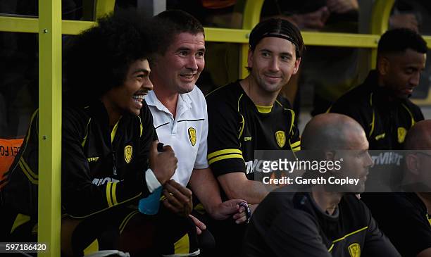 Burton manager Nigel Clough during the Sky Bet Championship match between Burton Albion and Derby County at Pirelli Stadium on August 26, 2016 in...