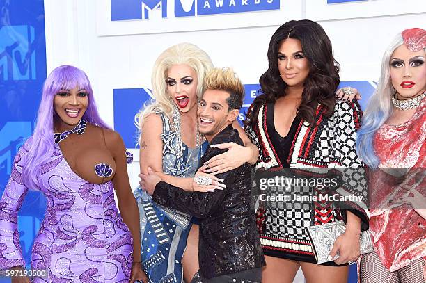 Rupaul's Drag Race All Stars and Frankie Grande attend the 2016 MTV Video Music Awards at Madison Square Garden on August 28, 2016 in New York City.