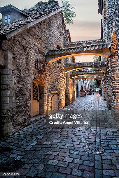 tallinn saint catherine's passage - tallinn stock pictures, royalty-free photos & images