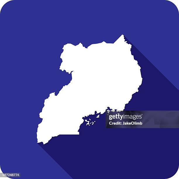 uganda icon silhouette - uganda stock illustrations