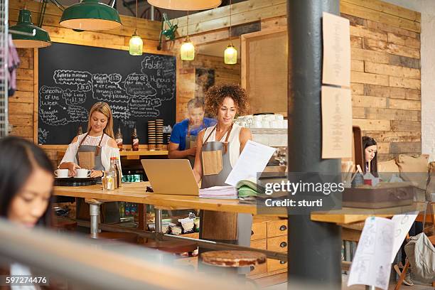 coffee shop bookkeeping - bookie board stock pictures, royalty-free photos & images