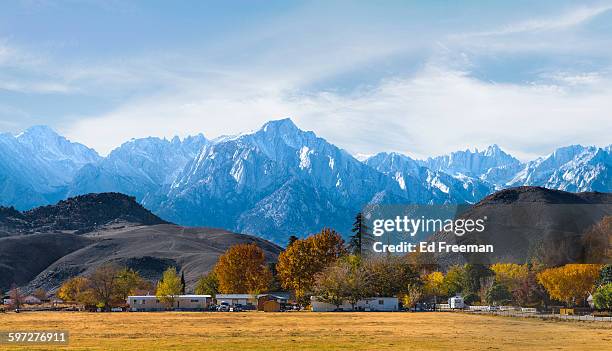 mt. whitney panoramic - berg mount whitney stock-fotos und bilder