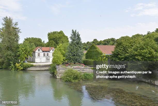 the white house on "ile de la reine" - charente photos et images de collection