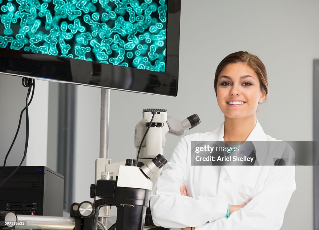 Scientist Smiling In Laboratory High-Res Stock Photo - Getty Images