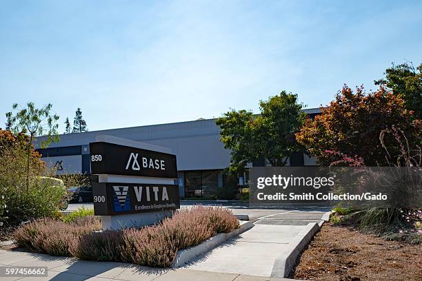 Signage for Customer Relationship Management software company Base and human resources management software company Vita in the Silicon Valley town of...