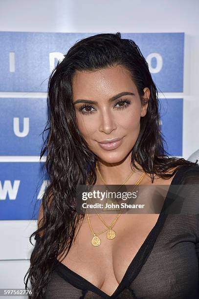 Kim Kardashian attends the 2016 MTV Video Music Awards on August 28, 2016 in New York City.