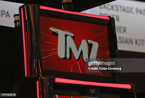 Logo is displayed during the launch party for IGT's TMZ Video Slots at the Hard Rock Hotel & Casino on August 28, 2016 in Las Vegas, Nevada.