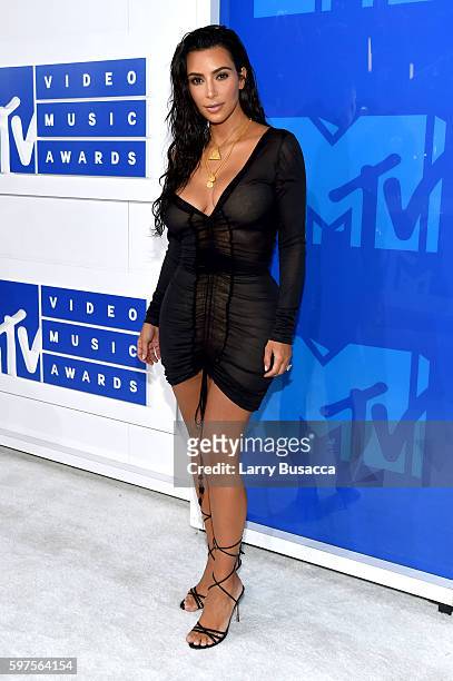 Kim Kardashian West attends the 2016 MTV Video Music Awards at Madison Square Garden on August 28, 2016 in New York City.