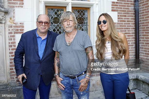Marc Lambron, Renaud and Delphine Marang Alexandre attend the Diner Party at 'Chateau du Clos Luce' before 21th 'La Foret Des Livres' Book Fair on...