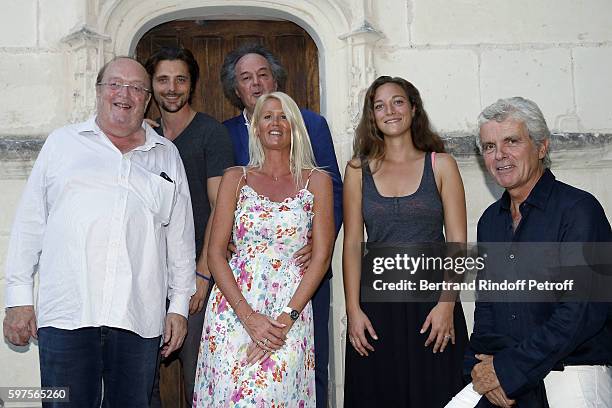 Bernard Mabille, Raphael Personnaz , Alice Bertheaume, Gonzague Saint Bris, Berenice Bringsted and Claude Serillon attend the Diner Party at 'Chateau...