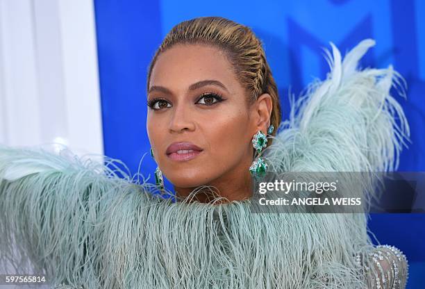 Beyonce attends the 2016 MTV Video Music Awards on August 28, 2016 at Madison Square Garden in New York. / AFP / Angela Weiss