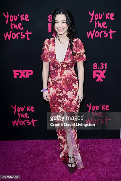 Actress Mikey Madison attends the premiere of FXX's "You're the Worst" Season 3 on August 28, 2016 in Los Angeles, California.