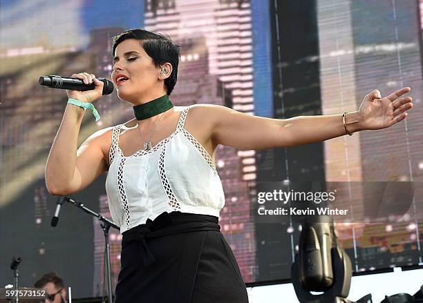 Singer Nelly Furtado performs onstage during FYF Fest 2016 at Los Angeles Sports Arena on August 28, 2016 in Los Angeles, California.