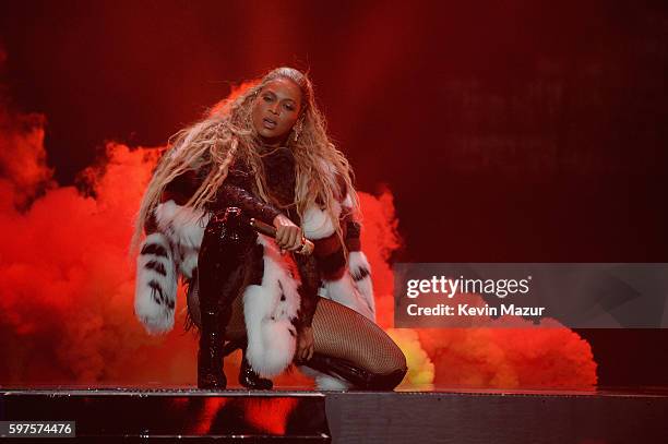 Beyonce performs onstage during the 2016 MTV Video Music Awards at Madison Square Garden on August 28, 2016 in New York City.