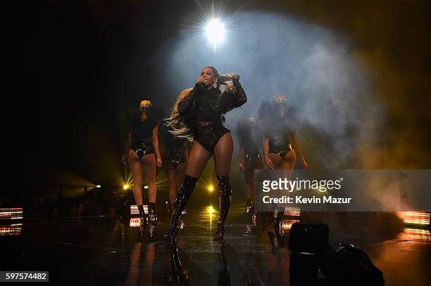 Beyonce performs onstage during the 2016 MTV Video Music Awards at Madison Square Garden on August 28, 2016 in New York City.