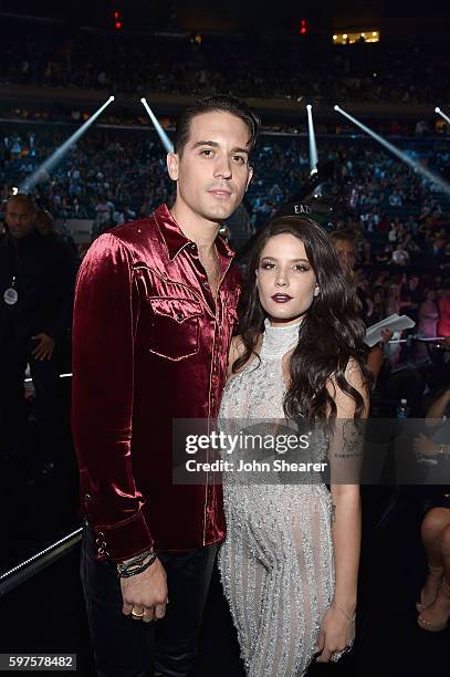 Eazy and Halsey attend the 2016 MTV Music Video Awards at Madison Square Gareden on August 28, 2016 in New York City.