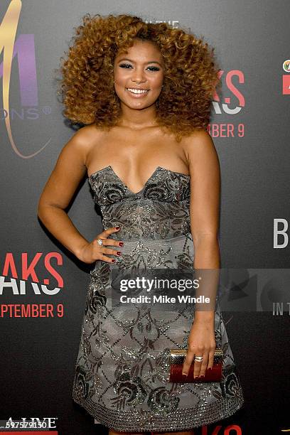 Actress Jaz Sinclair attends the premiere of Sony Pictures Releasing's "When The Bough Breaks" at Regal LA Live Stadium 14 on August 28, 2016 in Los...