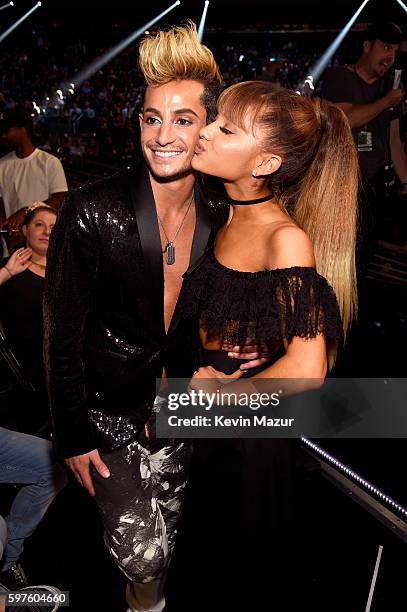 Frankie J. Grande and Ariana Grande pose during the 2016 MTV Video Music Awards at Madison Square Garden on August 28, 2016 in New York City.