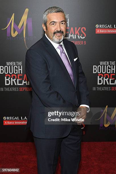 Director Jon Cassar attends the premiere of Sony Pictures Releasing's "When The Bough Breaks" at Regal LA Live Stadium 14 on August 28, 2016 in Los...