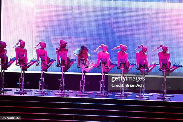 Ariana Grande performs onstage during the 2016 MTV Video Music Awards at Madison Square Garden on August 28, 2016 in New York City.