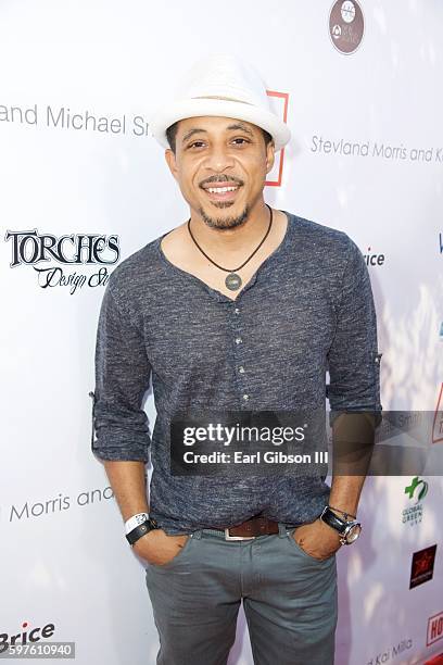 Actor Dale Godboldo attends the 4th Annual Kailand Obasi Hoop-Life Fundraiser at USC Galen Center on August 28, 2016 in Los Angeles, California.