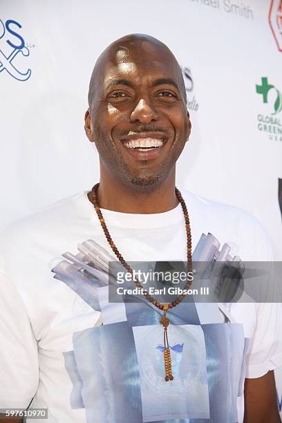 Former NBA player John Salley attends the 4th Annual Kailand Obasi Hoop-Life Fundraiser at USC Galen Center on August 28, 2016 in Los Angeles,...