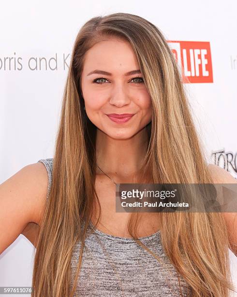 Actress Ayla Kell attends the 4th annual Kailand Obasi Hoop-Life Fundraiser at USC Galen Center on August 28, 2016 in Los Angeles, California.
