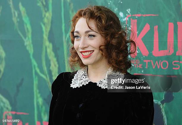 Regina Spektor attends the premiere of "Kubo and the Two Strings" at AMC Universal City Walk on August 14, 2016 in Universal City, California.