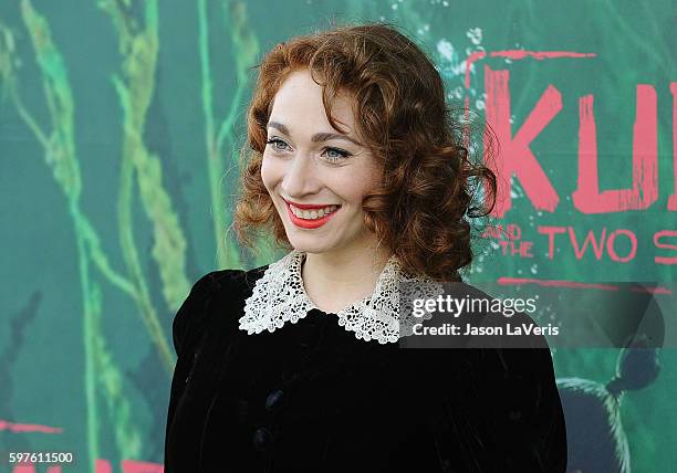 Regina Spektor attends the premiere of "Kubo and the Two Strings" at AMC Universal City Walk on August 14, 2016 in Universal City, California.