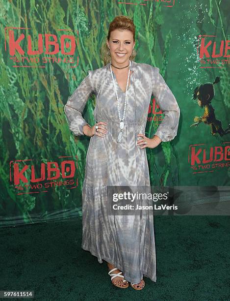 Actress Jodie Sweetin attends the premiere of "Kubo and the Two Strings" at AMC Universal City Walk on August 14, 2016 in Universal City, California.