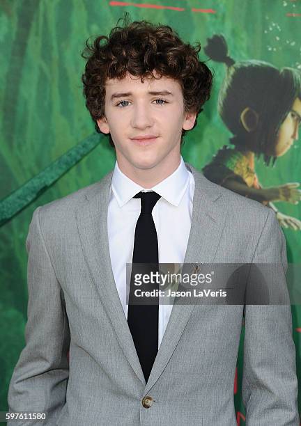 Actor Art Parkinson attends the premiere of "Kubo and the Two Strings" at AMC Universal City Walk on August 14, 2016 in Universal City, California.