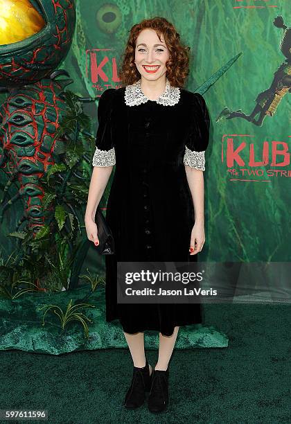 Regina Spektor attends the premiere of "Kubo and the Two Strings" at AMC Universal City Walk on August 14, 2016 in Universal City, California.