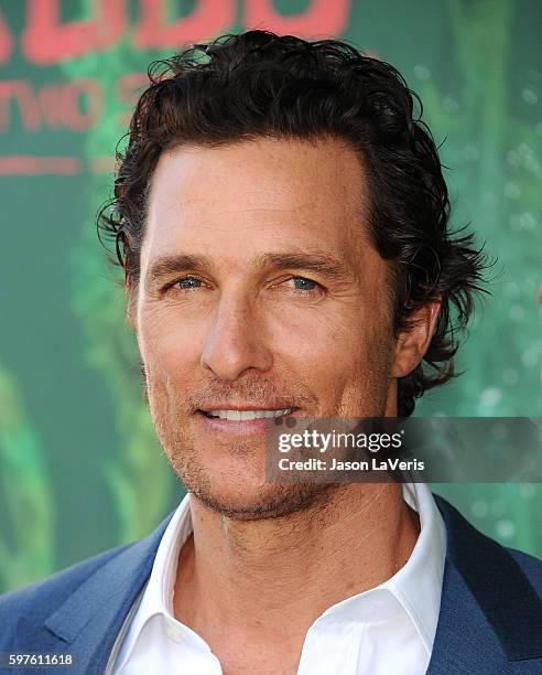 Actor Matthew McConaughey attends the premiere of "Kubo and the Two Strings" at AMC Universal City Walk on August 14, 2016 in Universal City,...