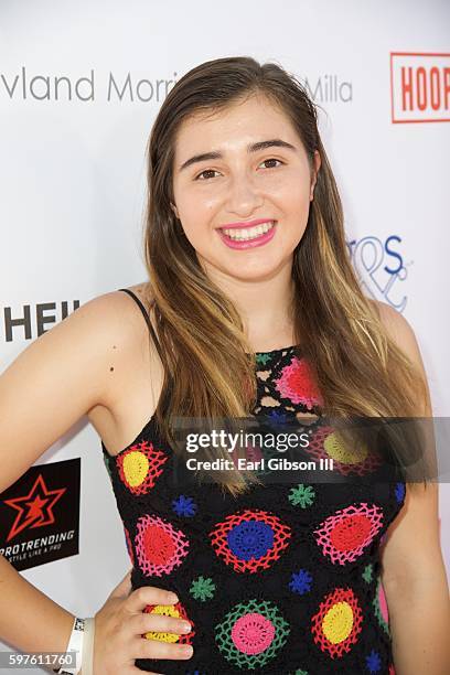 Actressn Victoria Stauss attends the 4th Annual Kailand Obasi Hoop-Life Fundraiser at USC Galen Center on August 28, 2016 in Los Angeles, California.