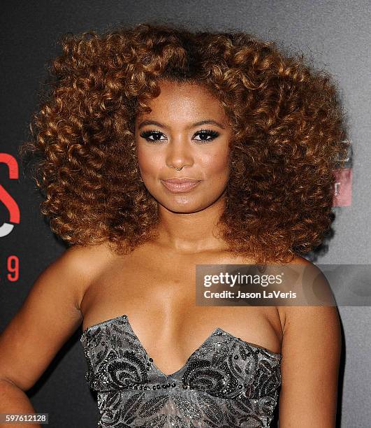 Actress Jaz Sinclair attends the premiere of "When the Bough Breaks" at Regal LA Live Stadium 14 on August 28, 2016 in Los Angeles, California.