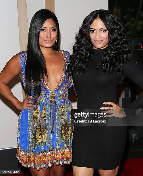 Chloe Flower and Melissa De Sousa attend the premiere of Sony Pictures Releasing's 'When The Bough Breaks' at Regal LA Live Stadium 14 on August 28,...