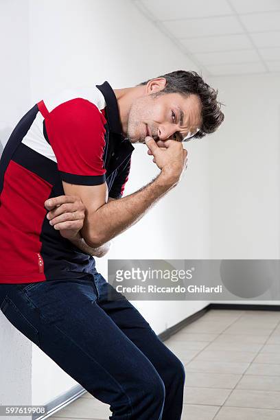 Actor Filippo Timi is photographed for Self Assignment on August 2, 2016 in Rome, Italy.