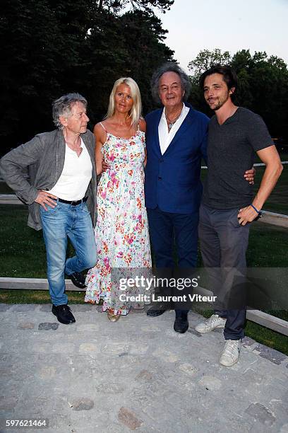 Roman Polanski, Alice Bertheaume, Gonzague Saint Bris and Raphael Personnaz attend 21th 'La Foret des Livres ' Diner Party at Clos Luce Castle on...