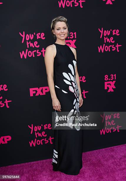 Actress Collette Wolfe attends the premiere of FXX's "You're The Worst" Season-3 on August 28, 2016 in Hollywood, California.