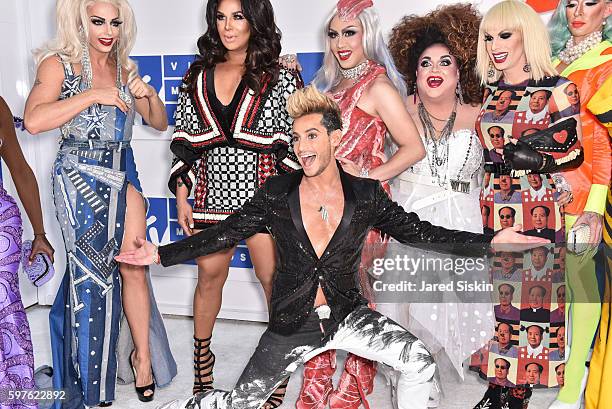 Rupaul's Drag Race All Stars with Frankie Grande , Adore Delano, Alaska, Alyssa Edwards, Detox, Ginger Minj, Katya, Phi Phi O'Hara, Roxxxy, attend...